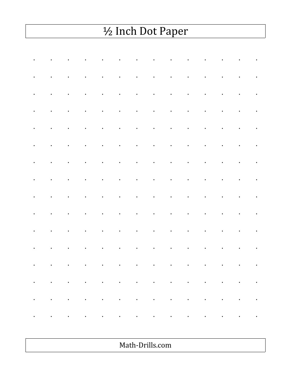 Illustration of 1/2 inch dot paper document