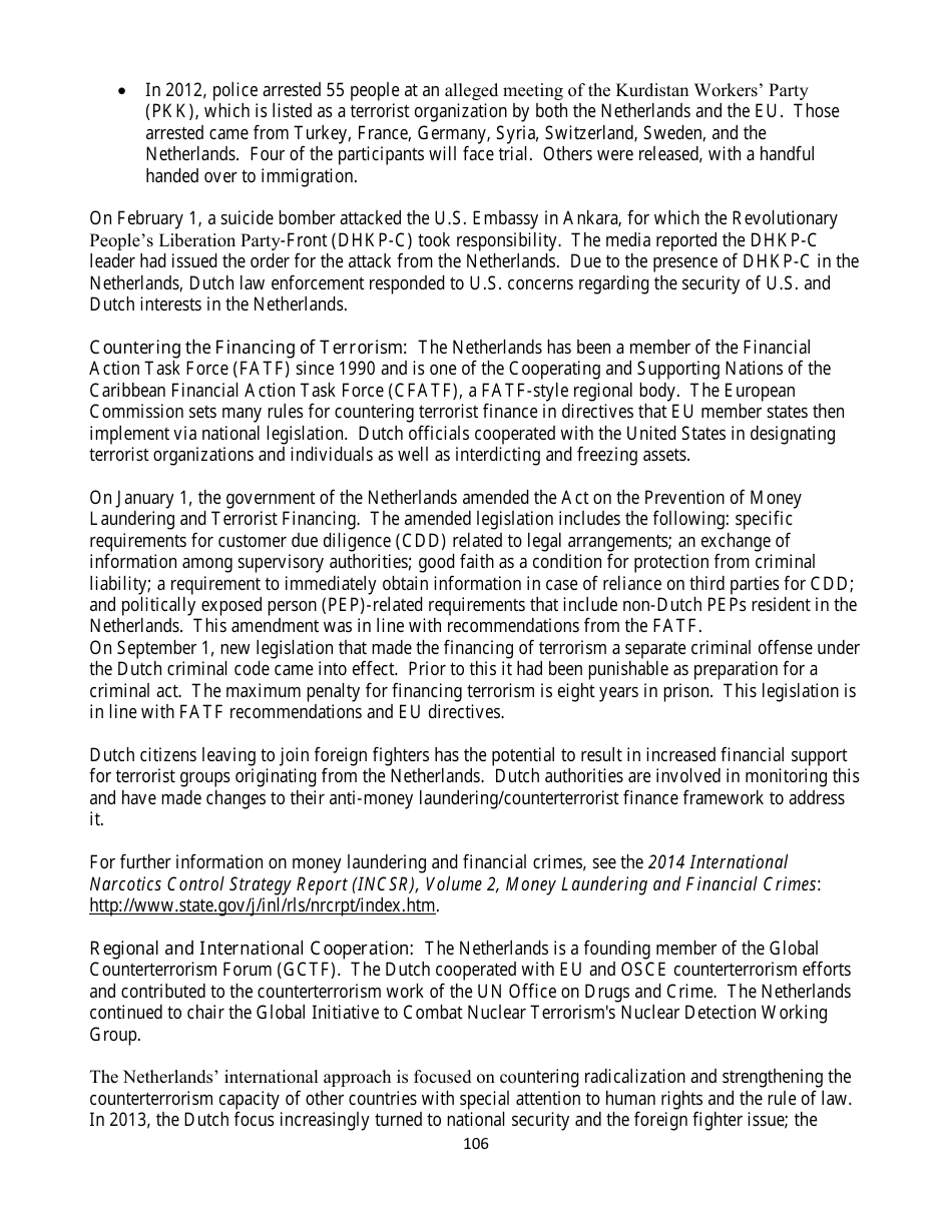 Country Reports on Terrorism, Page 106
