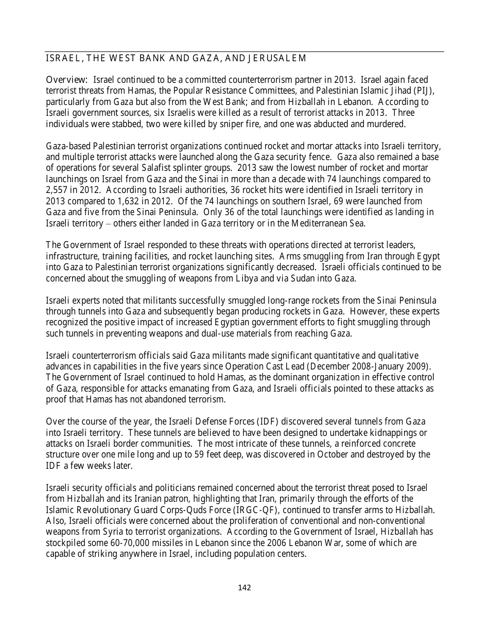 Country Reports on Terrorism, Page 142