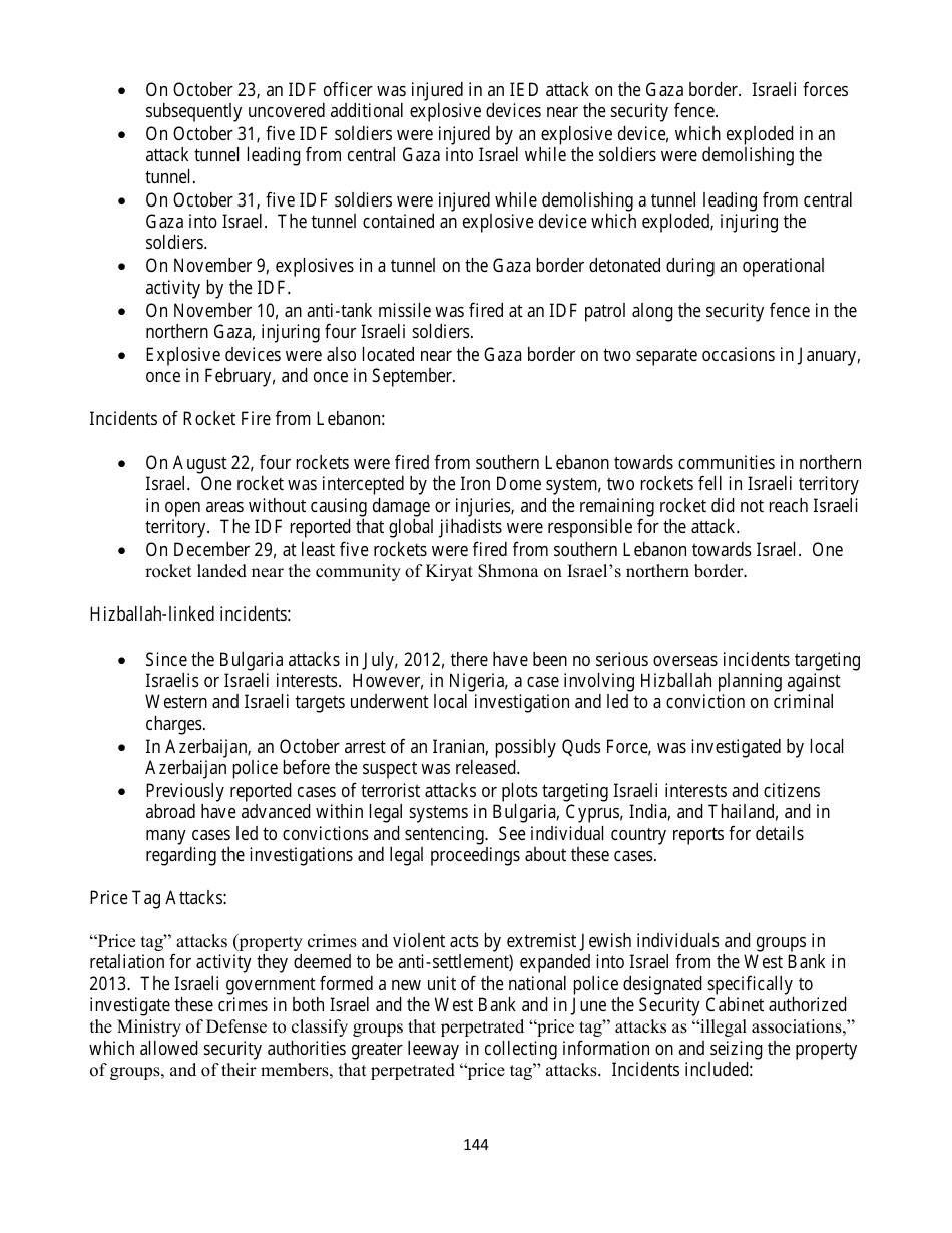 Country Reports on Terrorism, Page 144