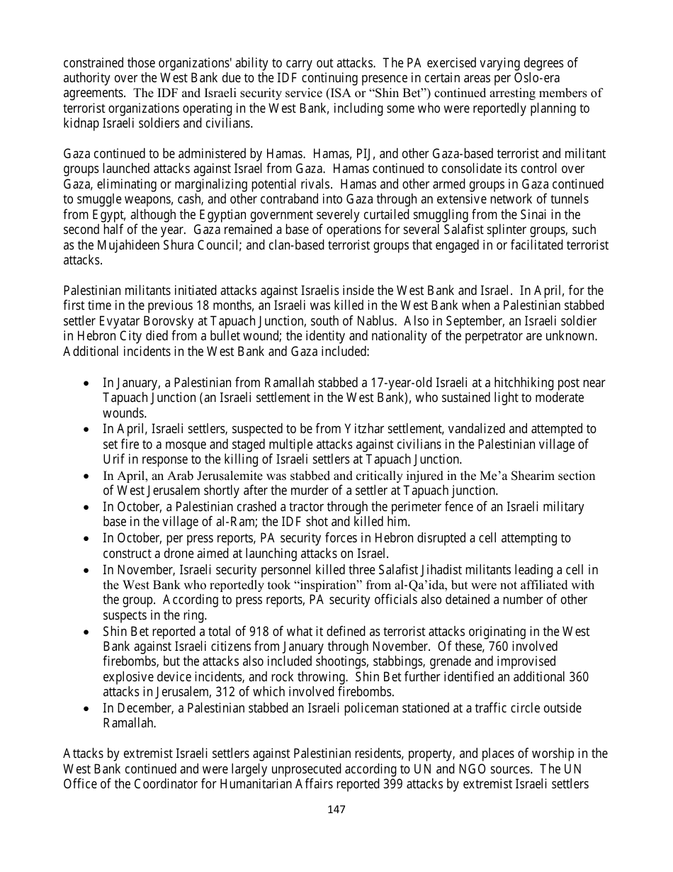 Country Reports on Terrorism, Page 147