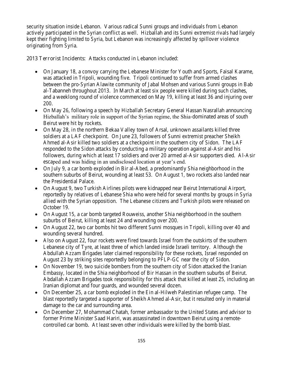 Country Reports on Terrorism, Page 155