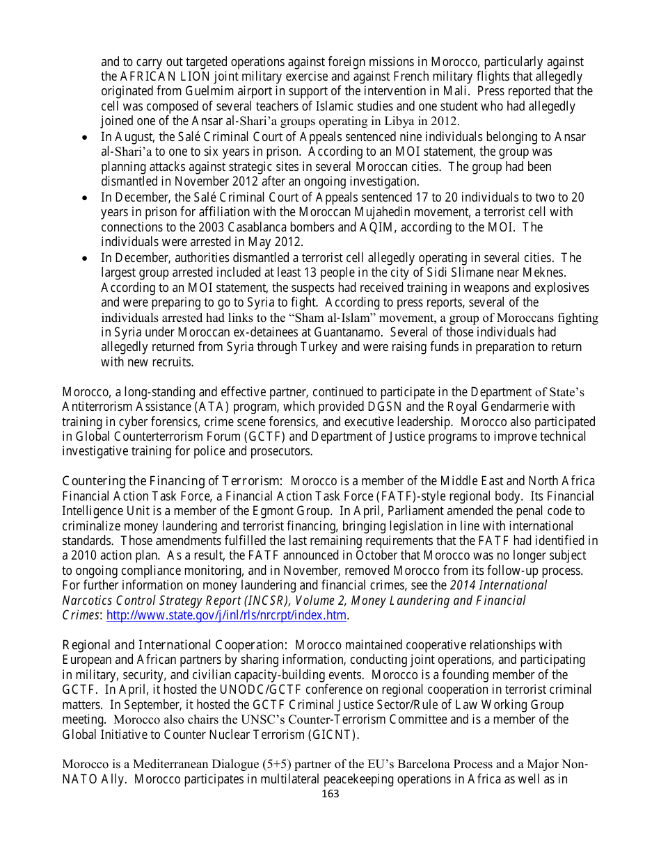 Country Reports on Terrorism, Page 163
