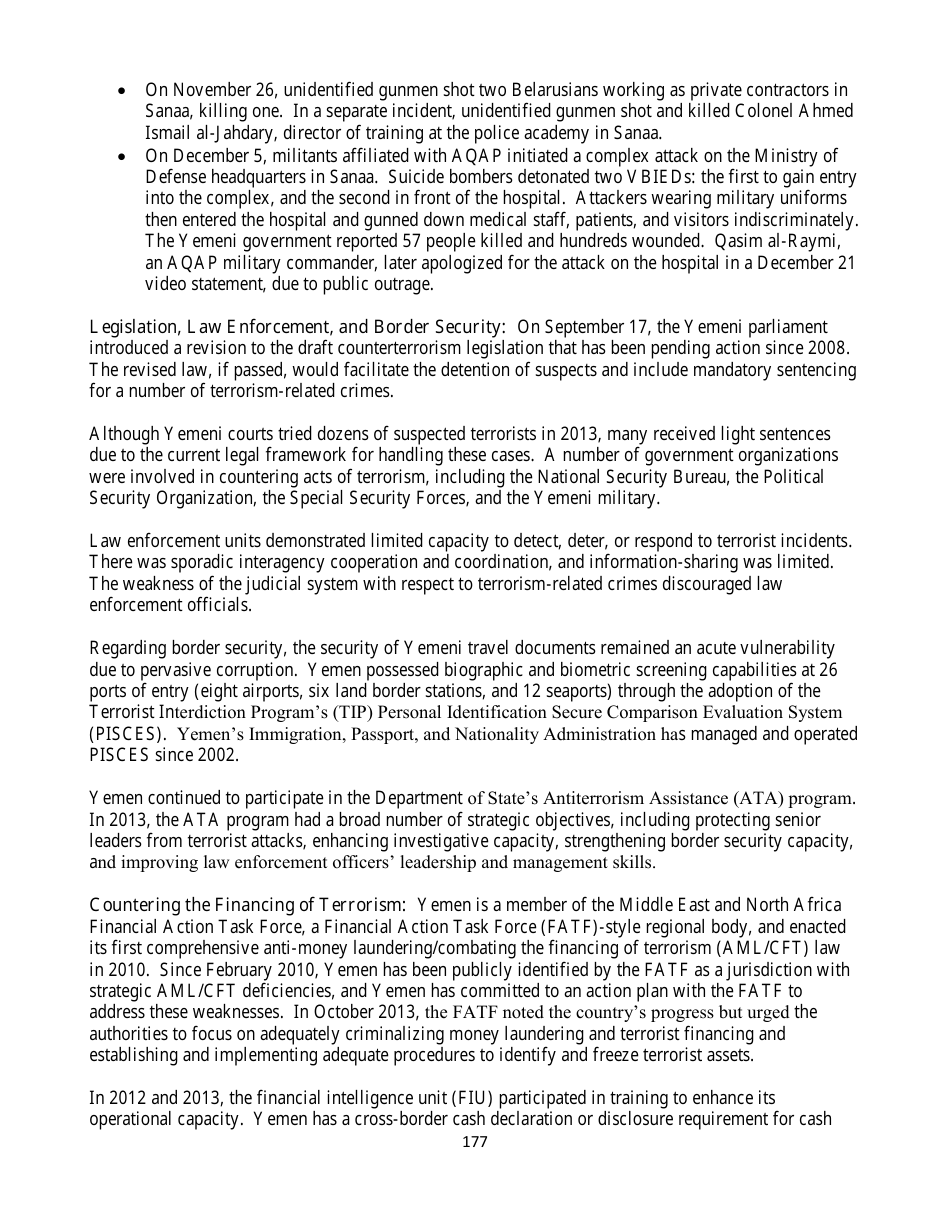 Country Reports on Terrorism, Page 177