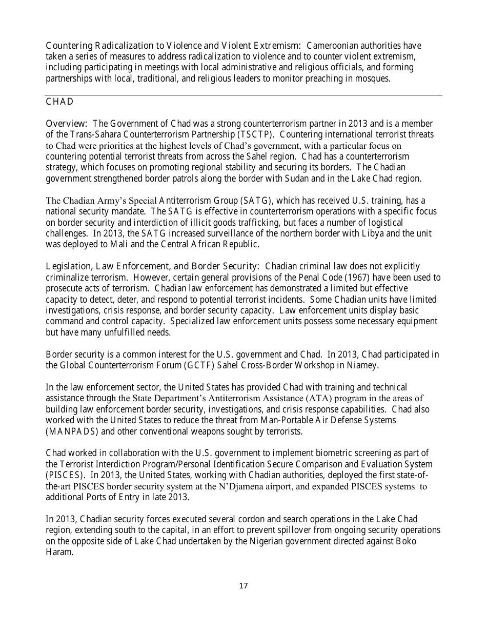 Country Reports on Terrorism, Page 17