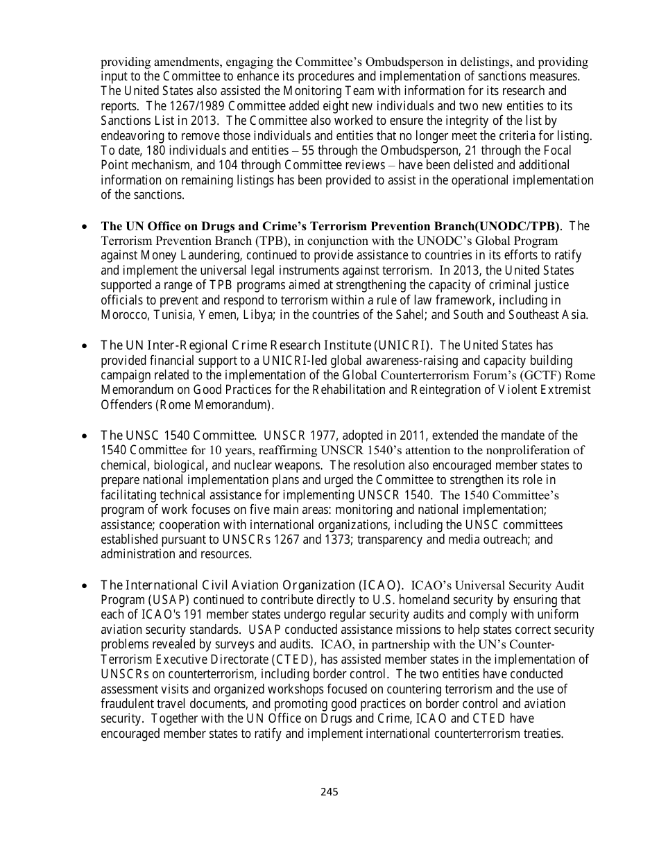 Country Reports on Terrorism, Page 245