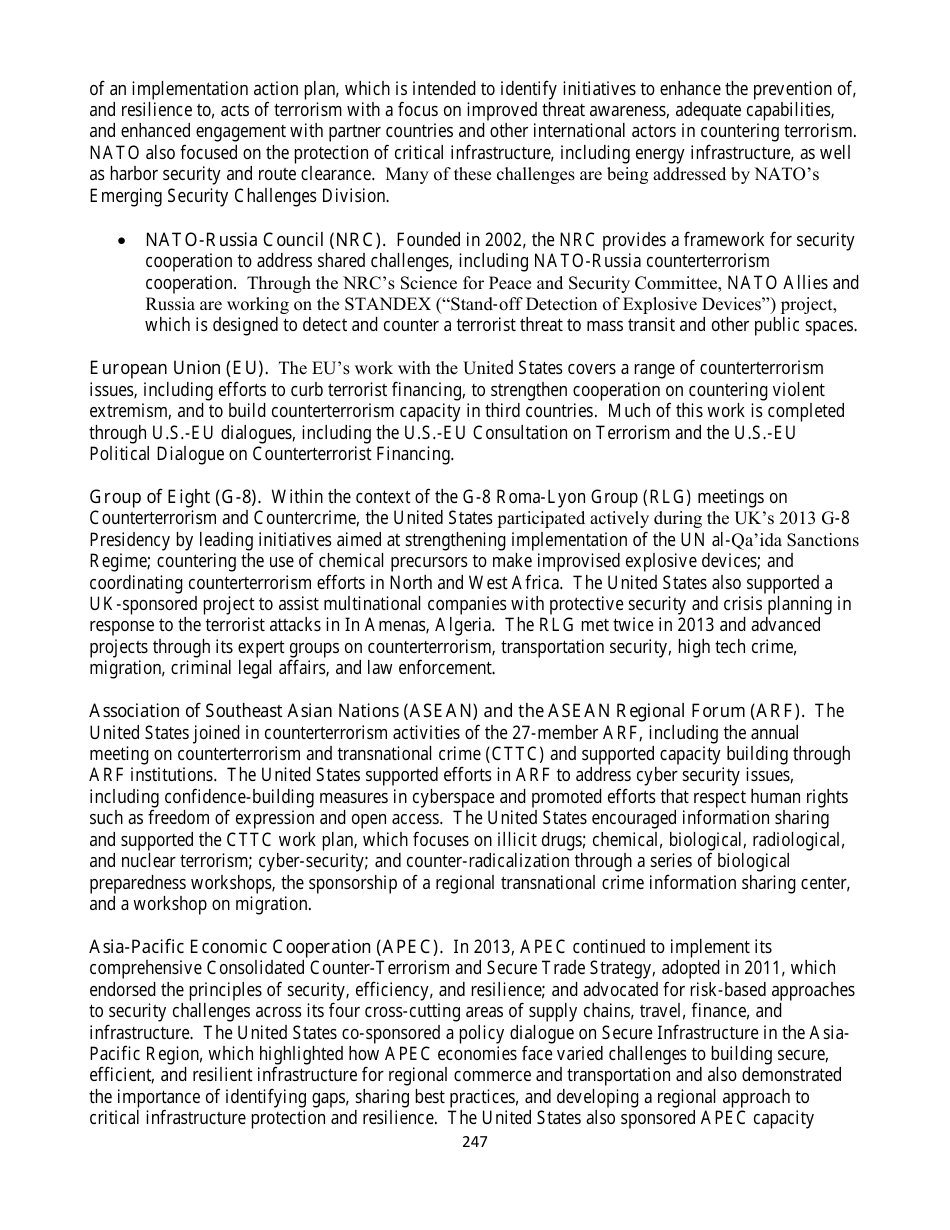 Country Reports on Terrorism, Page 247