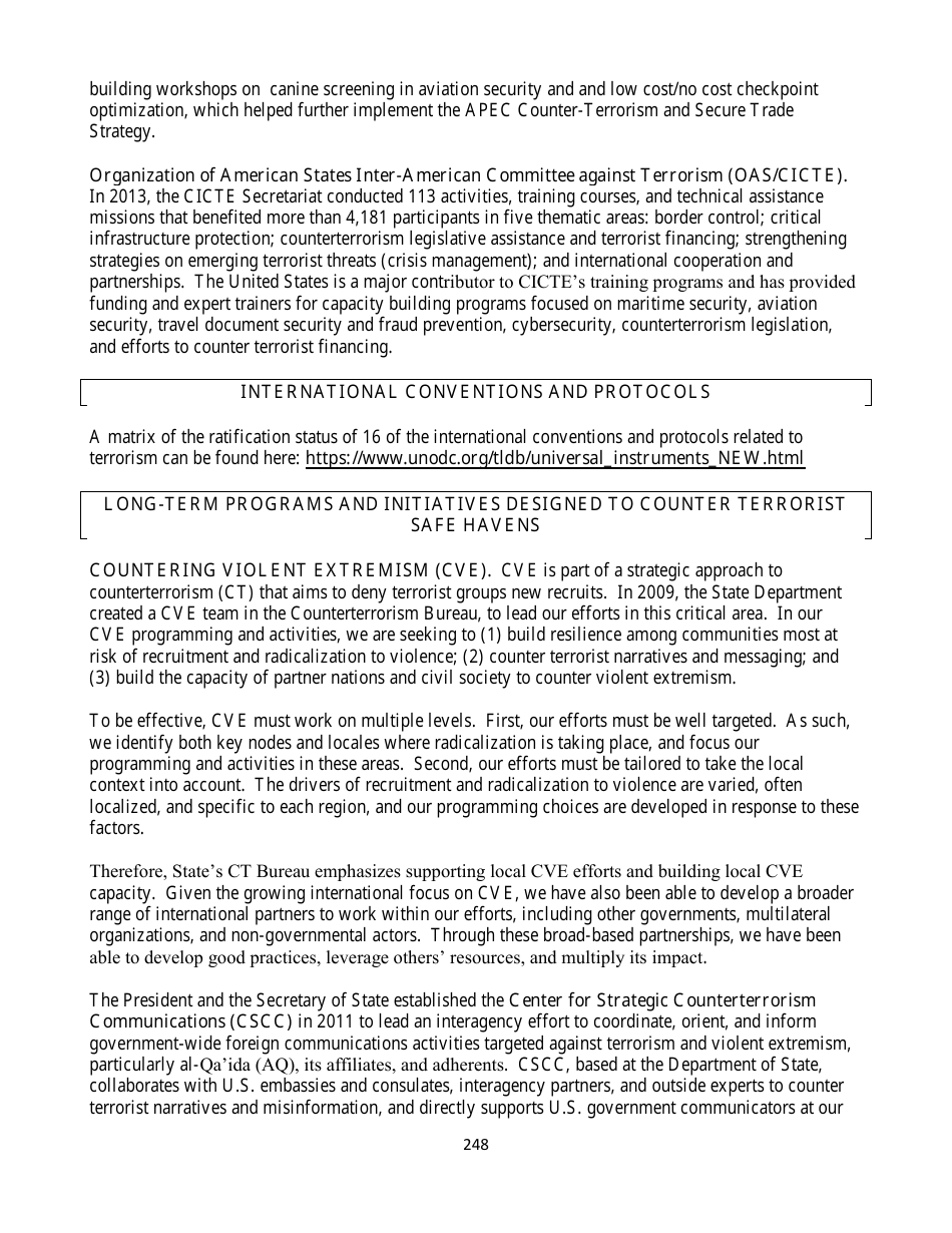 Country Reports on Terrorism, Page 248