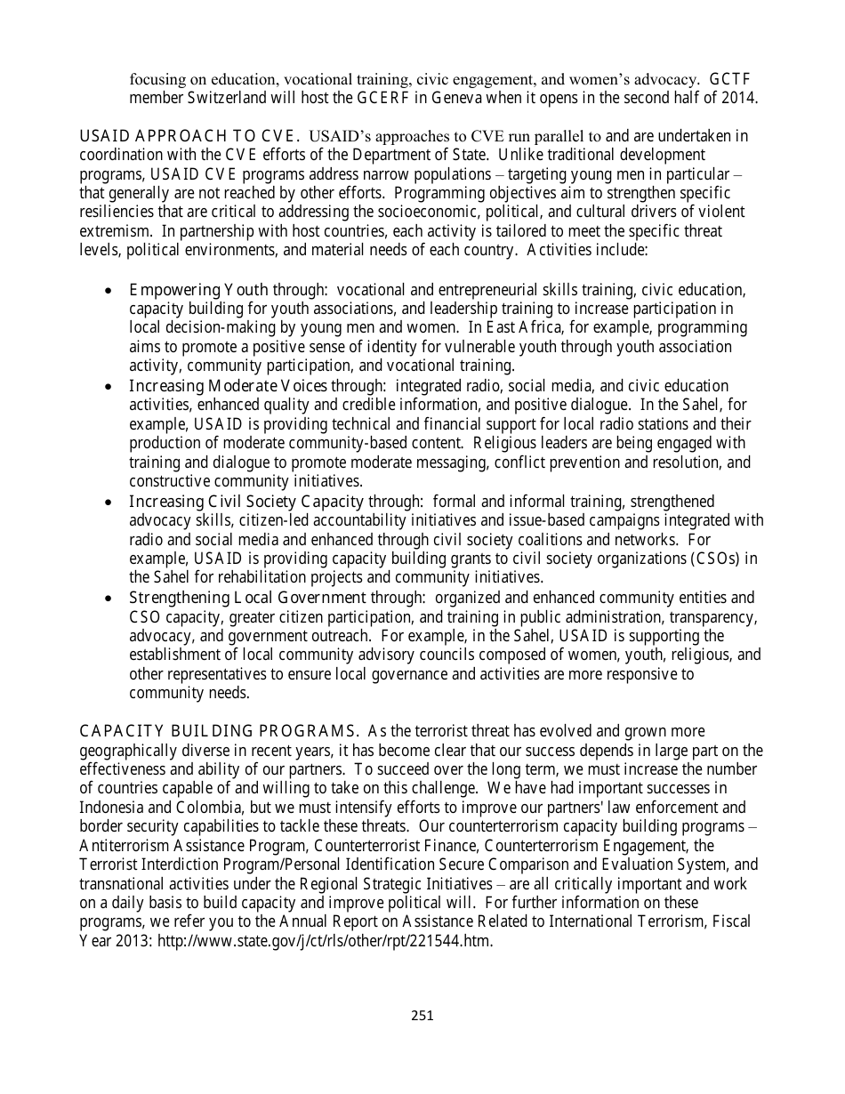 Country Reports on Terrorism, Page 251