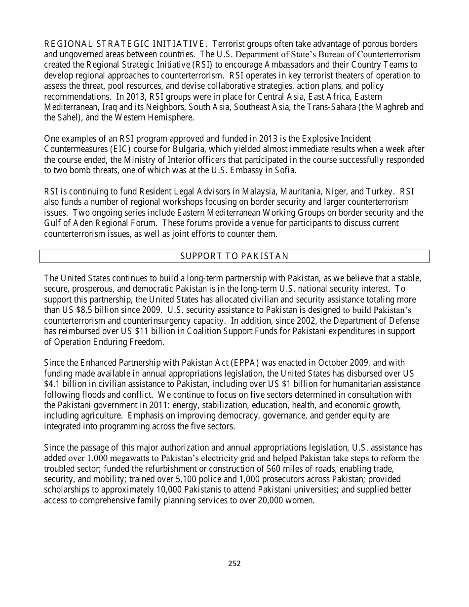 Country Reports on Terrorism, Page 252