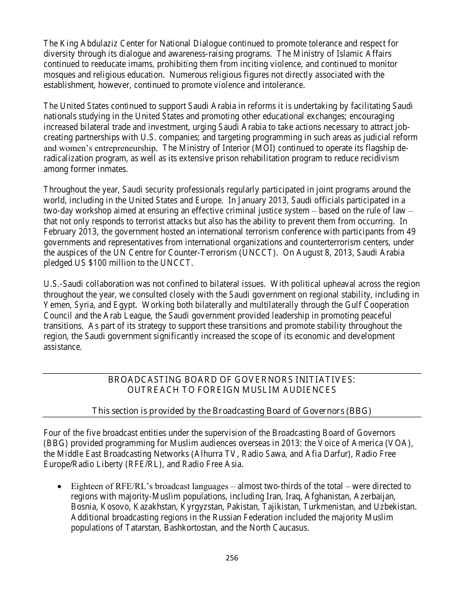 Country Reports on Terrorism, Page 256