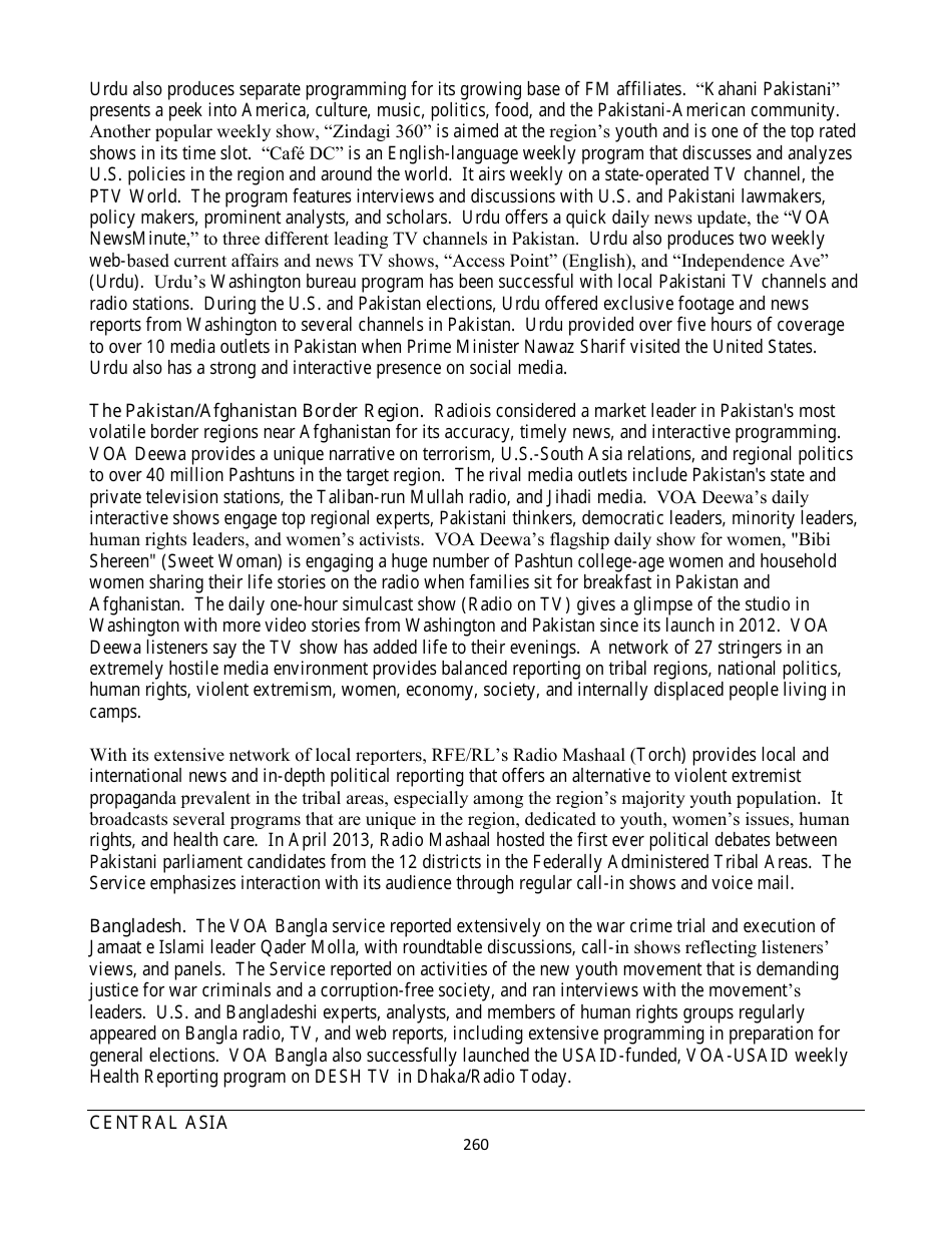 Country Reports on Terrorism, Page 260