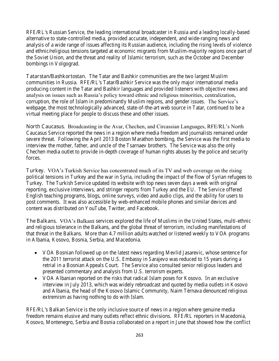 Country Reports on Terrorism, Page 263