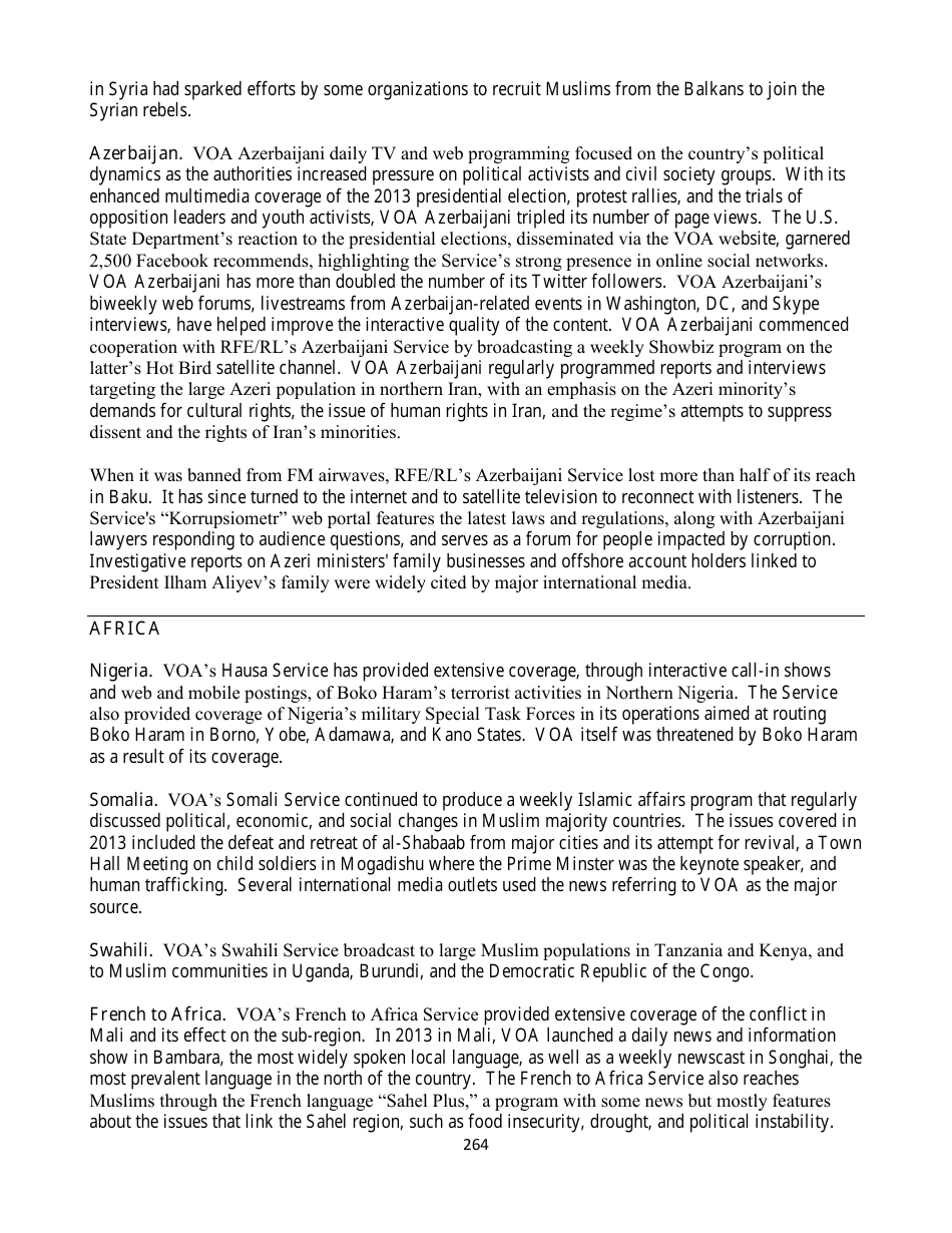 Country Reports on Terrorism, Page 264