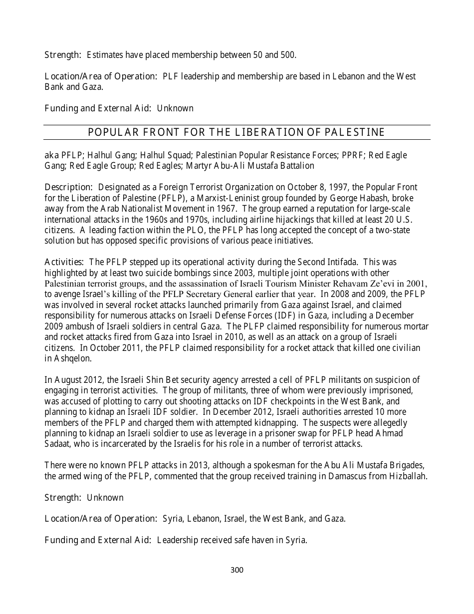 Country Reports on Terrorism, Page 300