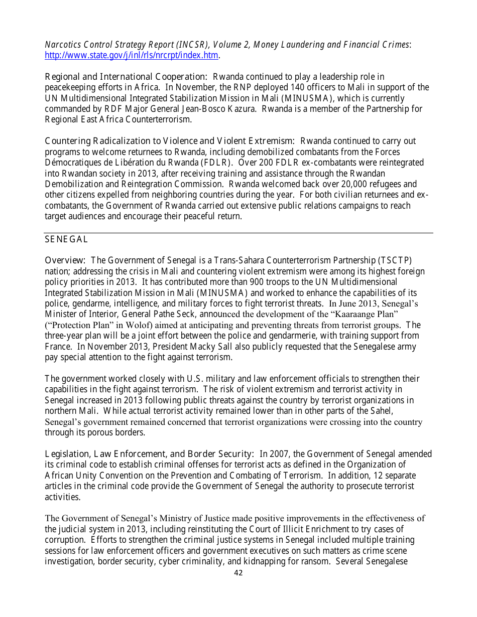 Country Reports on Terrorism, Page 42