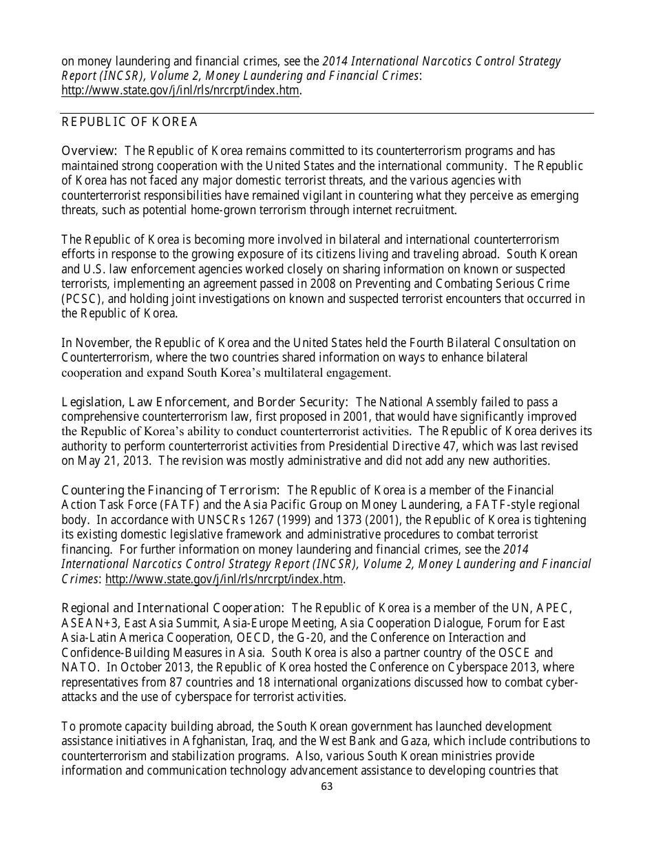 Country Reports on Terrorism, Page 63