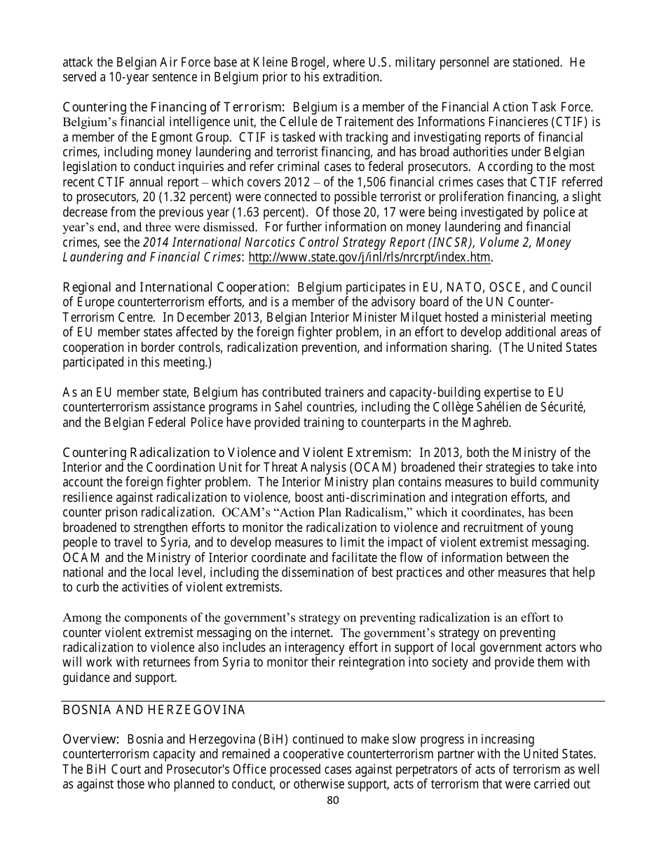 Country Reports on Terrorism, Page 80