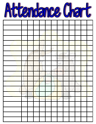 Religious Attendance Chart, Page 3