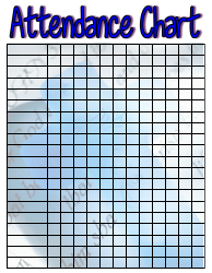 Religious Attendance Chart, Page 4