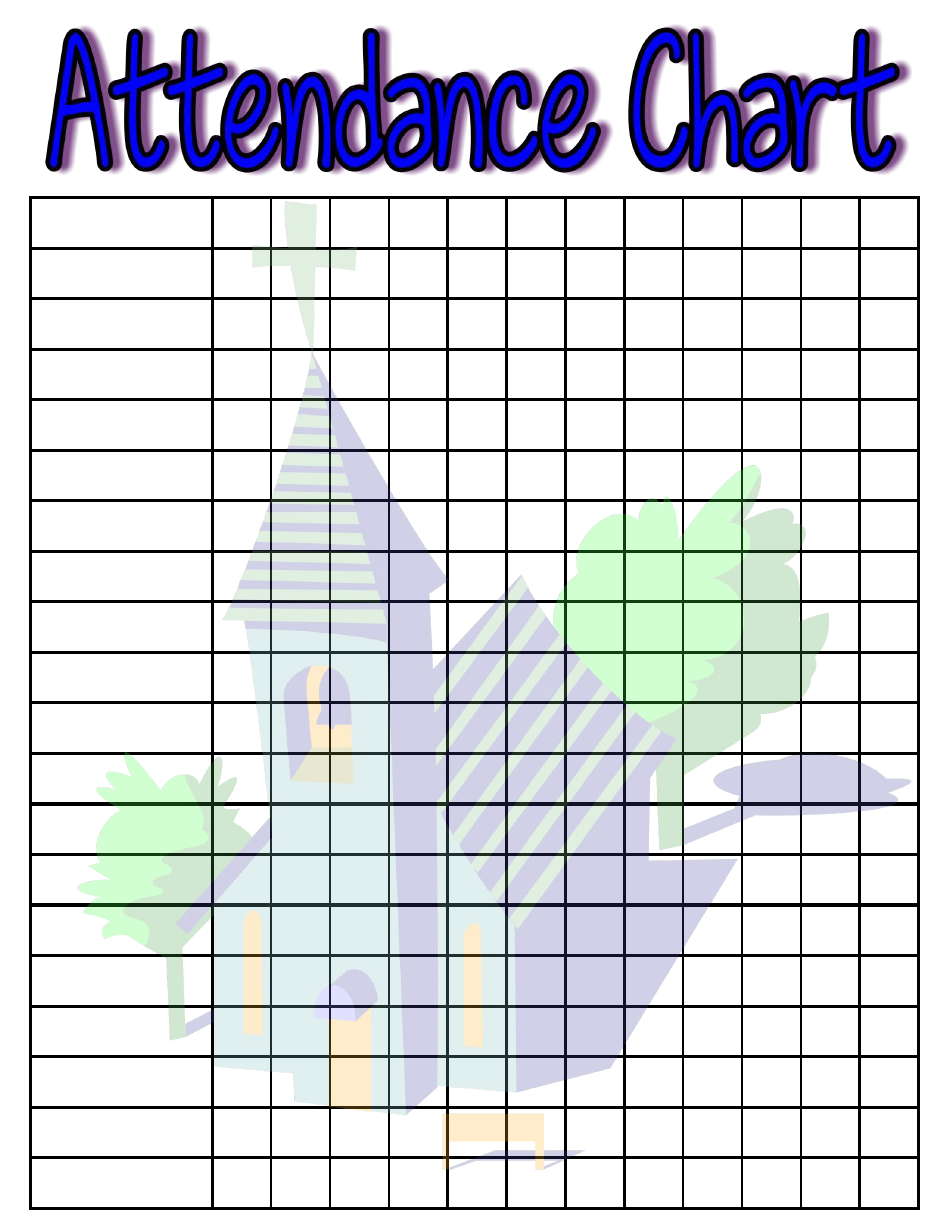 Religious Attendance Chart Download Printable PDF Templateroller