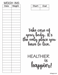 height and weight tracker for kids template