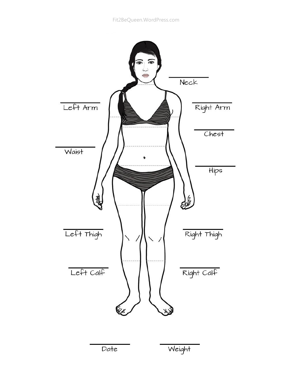 Female Body Measurement Chart Download Printable PDF