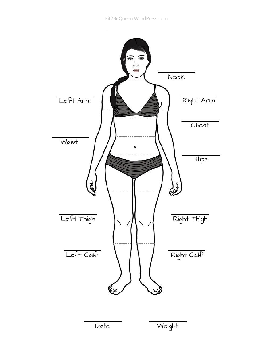 Body Measurements Chart Free To Download and Print