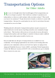 Choices for Mobility Independence: Transportation Resources for Older Adults, Page 2