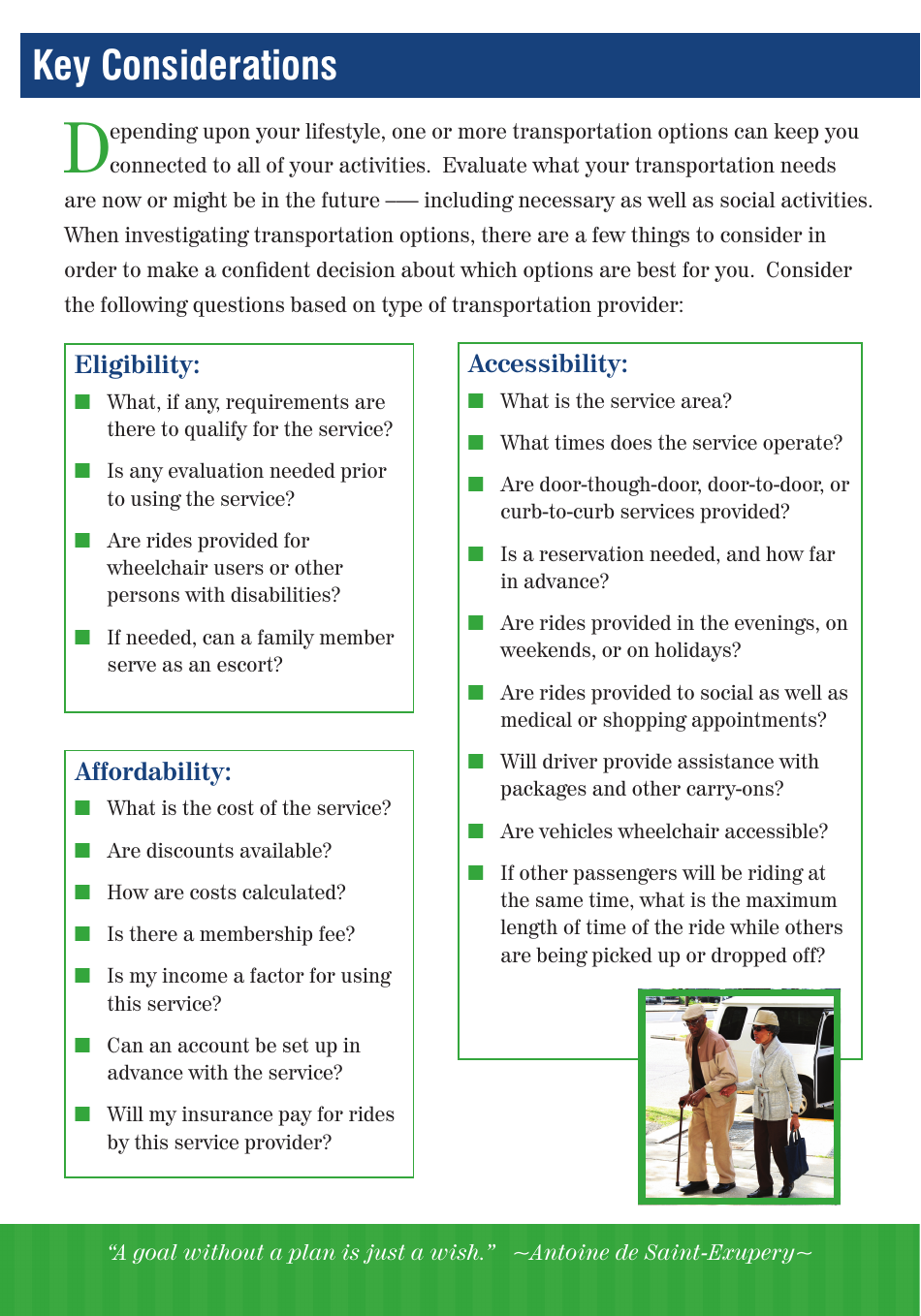 Choices for Mobility Independence: Transportation Resources for Older Adults, Page 5