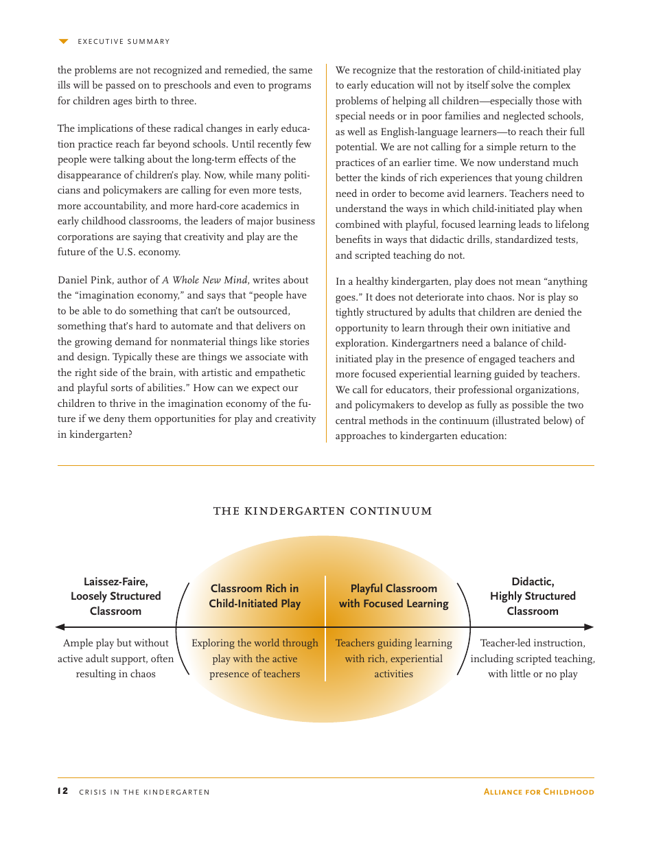 Crisis in the Kindergarten: Why Children Need to Play in School - Edward Miller, Joan Almon, Page 12