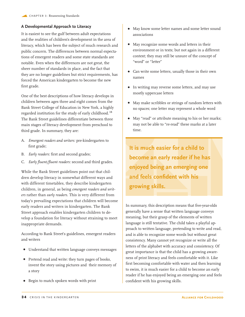 Crisis in the Kindergarten: Why Children Need to Play in School - Edward Miller, Joan Almon, Page 34