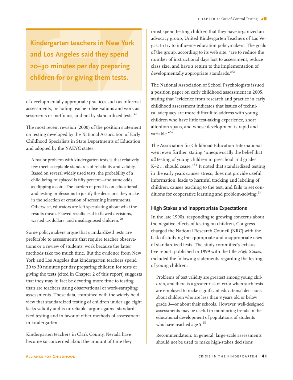 Crisis in the Kindergarten: Why Children Need to Play in School - Edward Miller, Joan Almon, Page 41