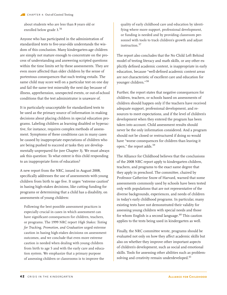 Crisis in the Kindergarten: Why Children Need to Play in School - Edward Miller, Joan Almon, Page 42