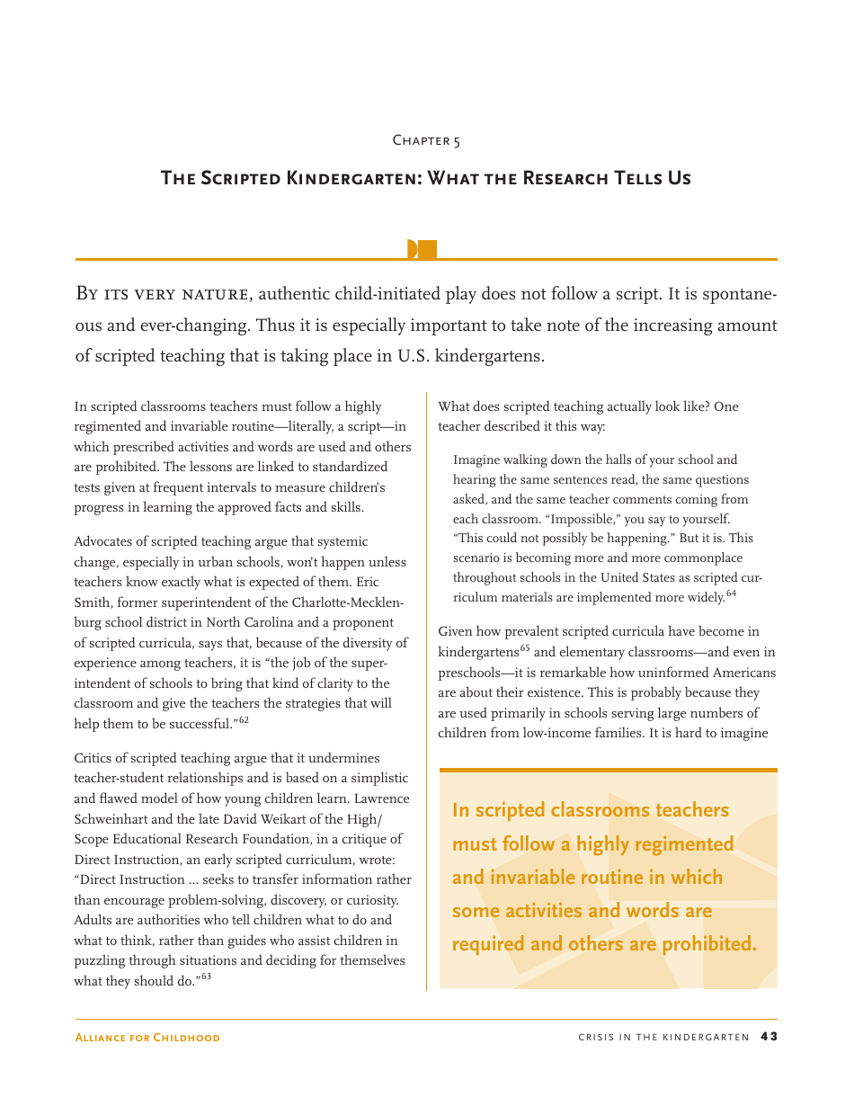 Crisis in the Kindergarten: Why Children Need to Play in School - Edward Miller, Joan Almon, Page 43