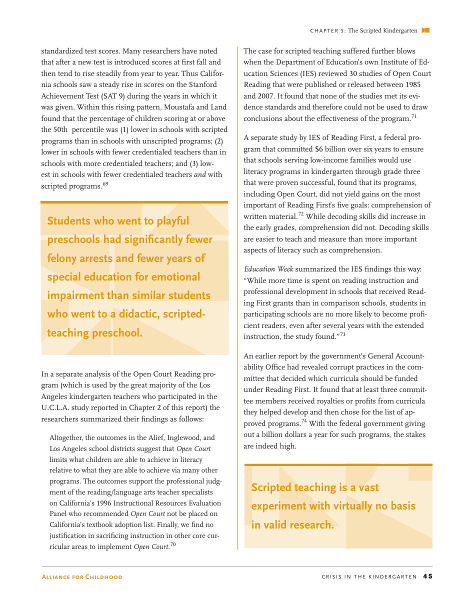 Crisis in the Kindergarten: Why Children Need to Play in School - Edward Miller, Joan Almon, Page 45