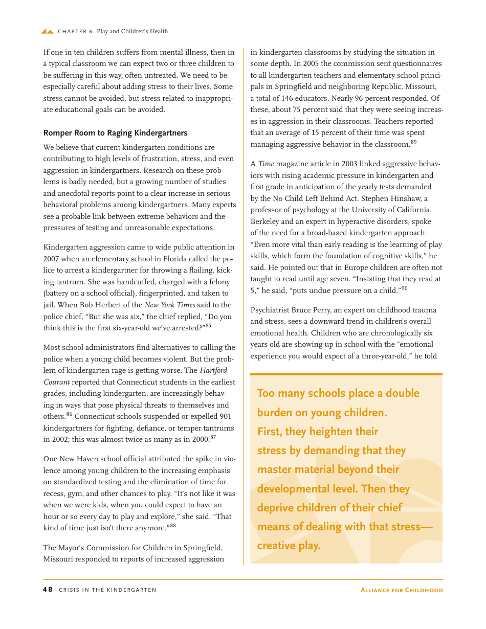 Crisis in the Kindergarten: Why Children Need to Play in School - Edward Miller, Joan Almon, Page 48