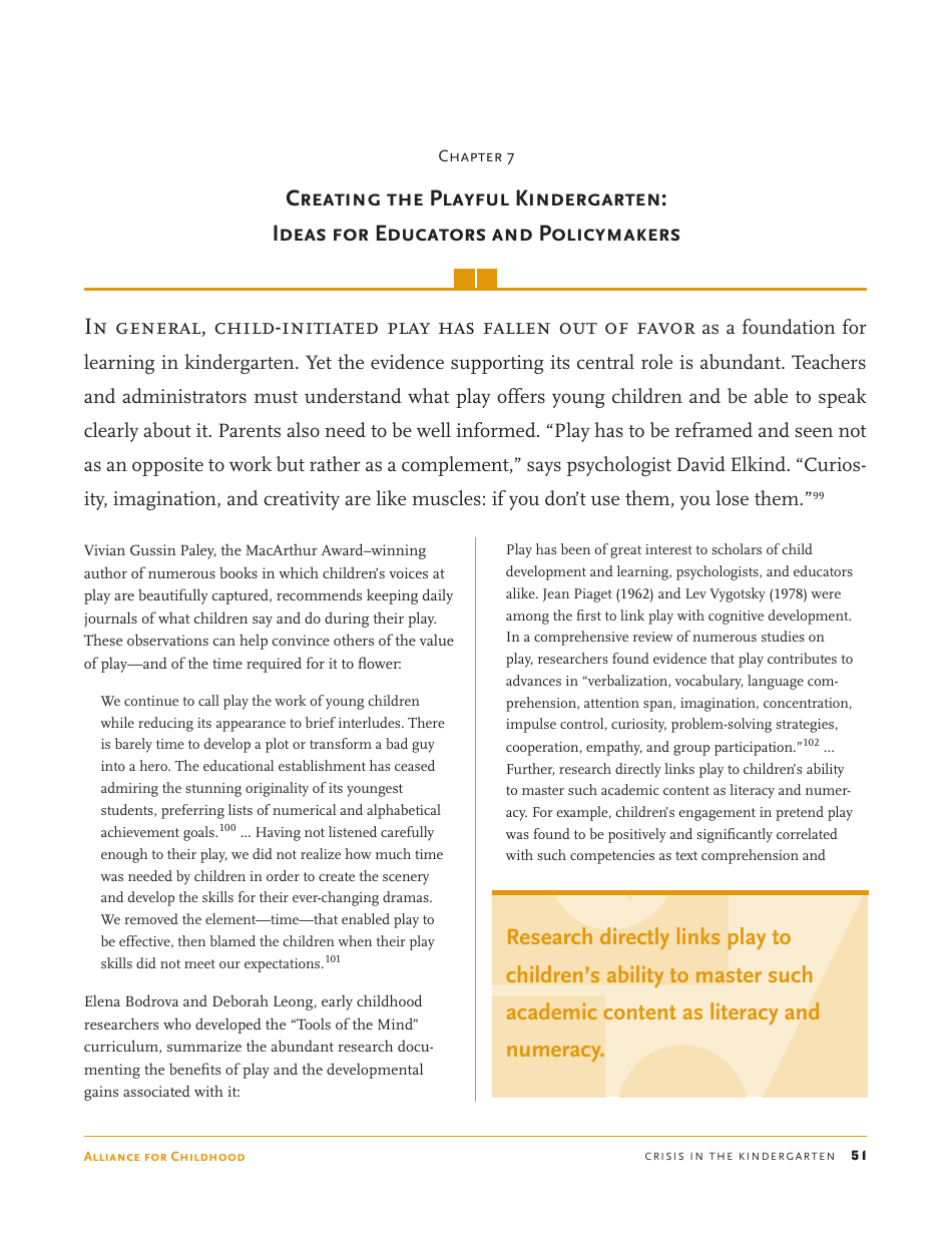 Crisis in the Kindergarten: Why Children Need to Play in School - Edward Miller, Joan Almon, Page 51