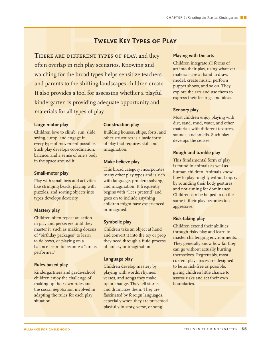 Crisis in the Kindergarten: Why Children Need to Play in School - Edward Miller, Joan Almon, Page 55