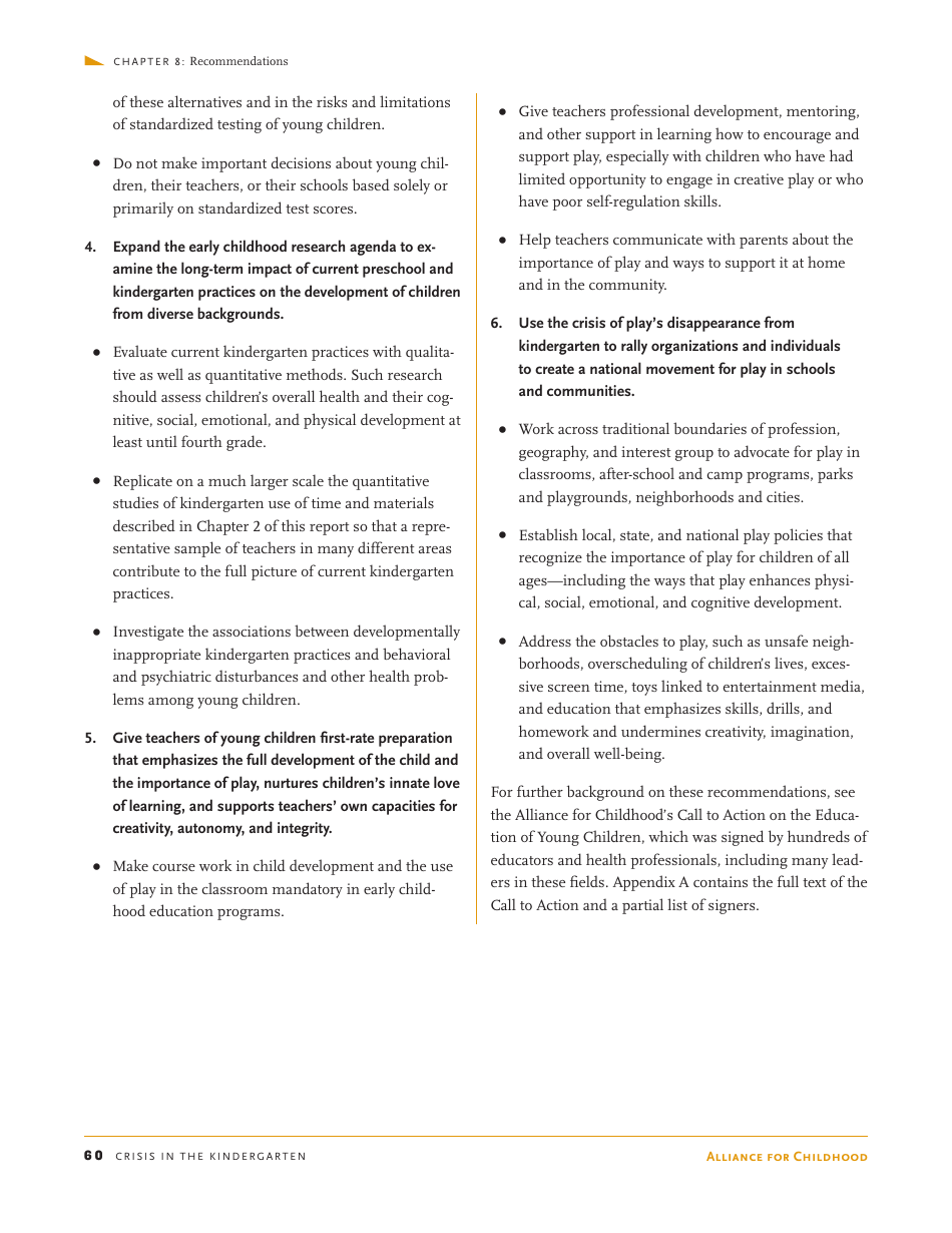 Crisis in the Kindergarten: Why Children Need to Play in School - Edward Miller, Joan Almon, Page 60