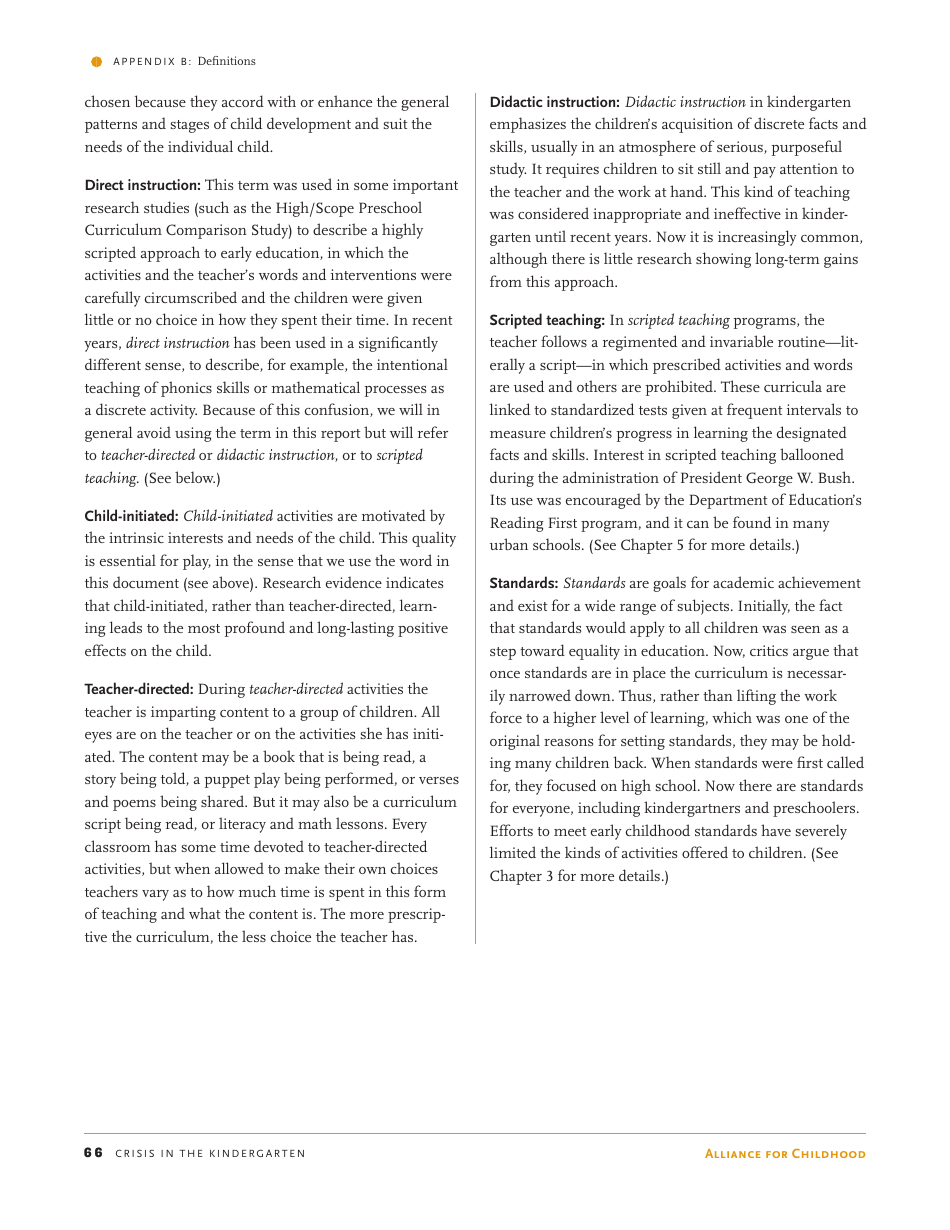Crisis in the Kindergarten: Why Children Need to Play in School - Edward Miller, Joan Almon, Page 66