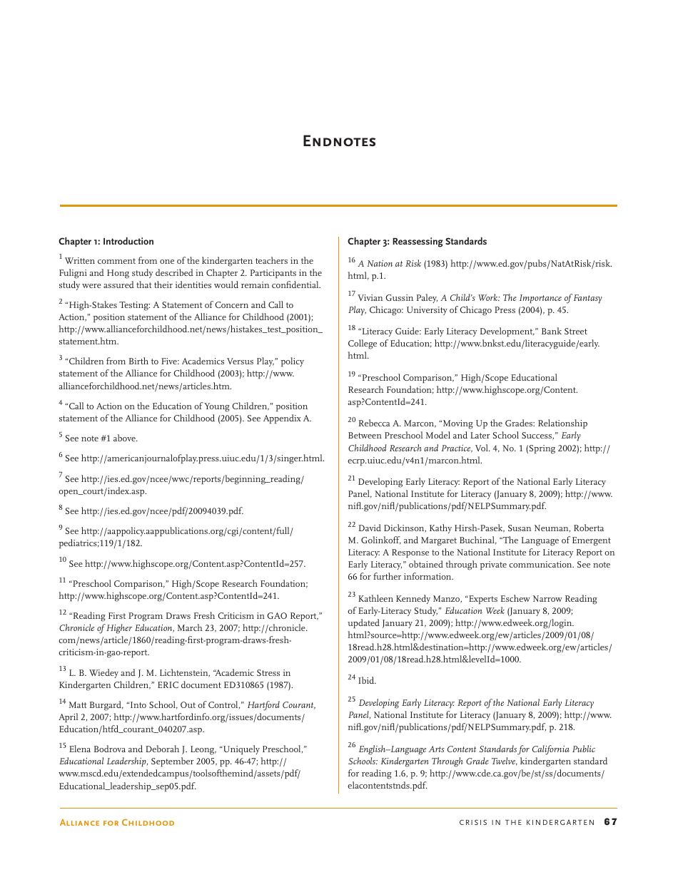 Crisis in the Kindergarten: Why Children Need to Play in School - Edward Miller, Joan Almon, Page 67