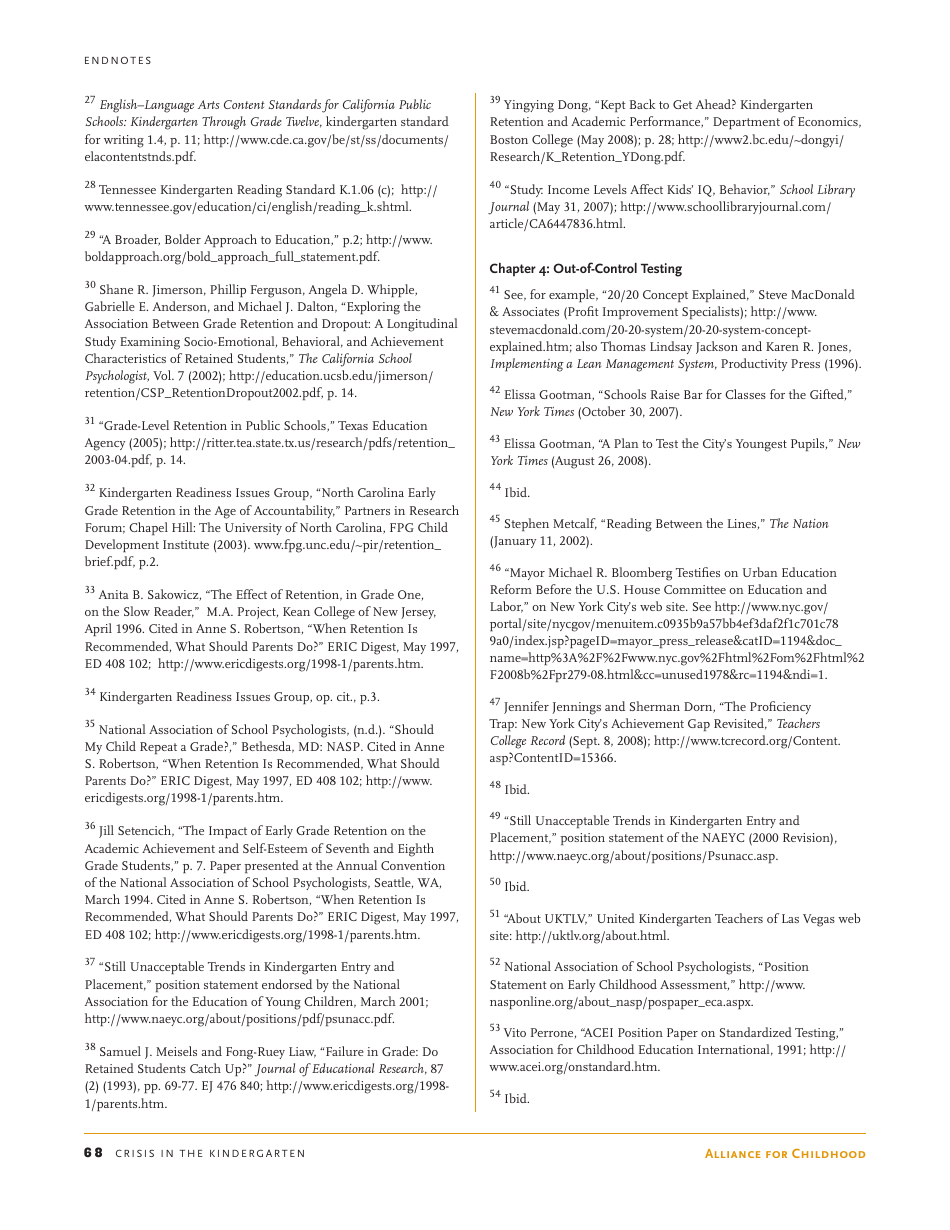 Crisis in the Kindergarten: Why Children Need to Play in School - Edward Miller, Joan Almon, Page 68