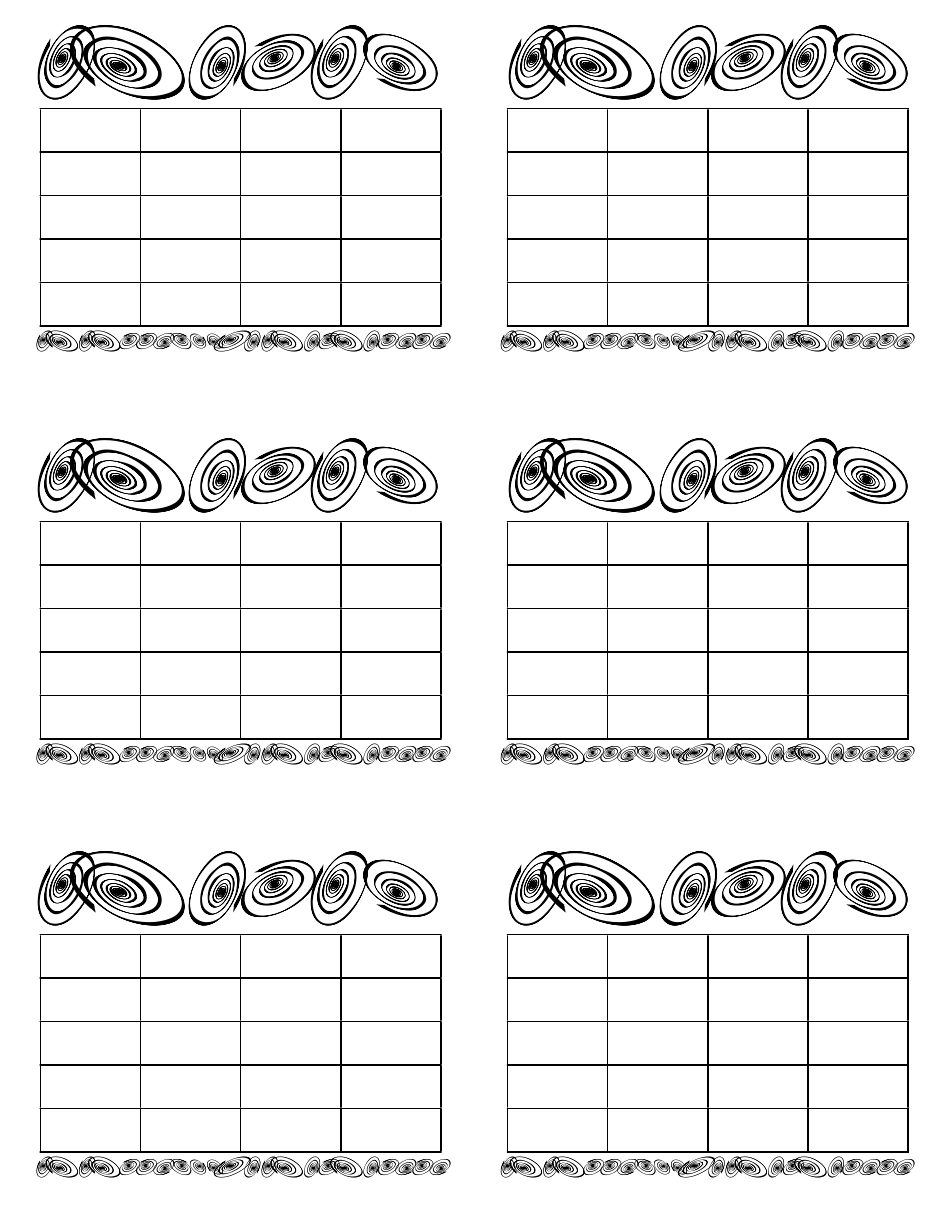 Check-Off Practice Chart Templates, Page 6