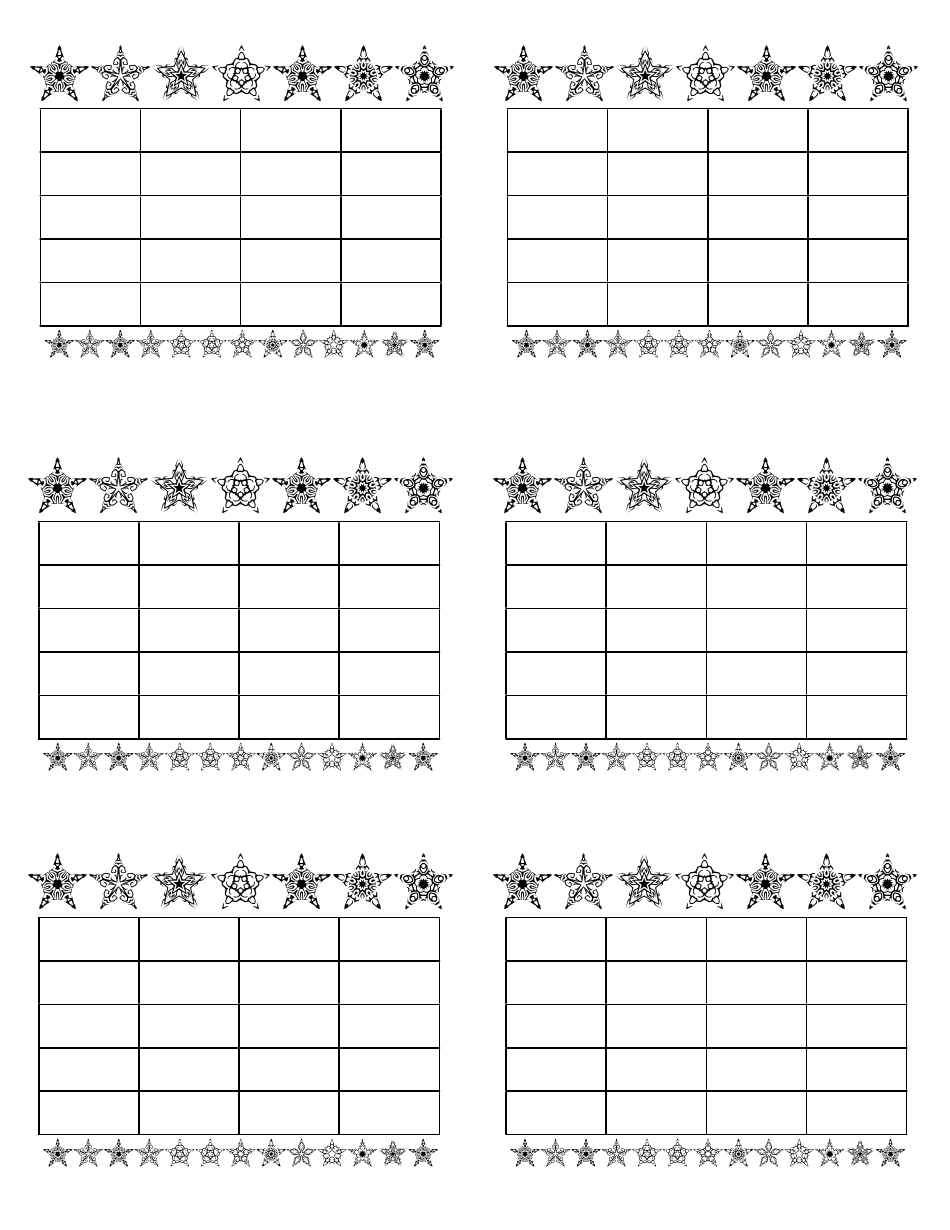 Check-Off Practice Chart Templates, Page 7