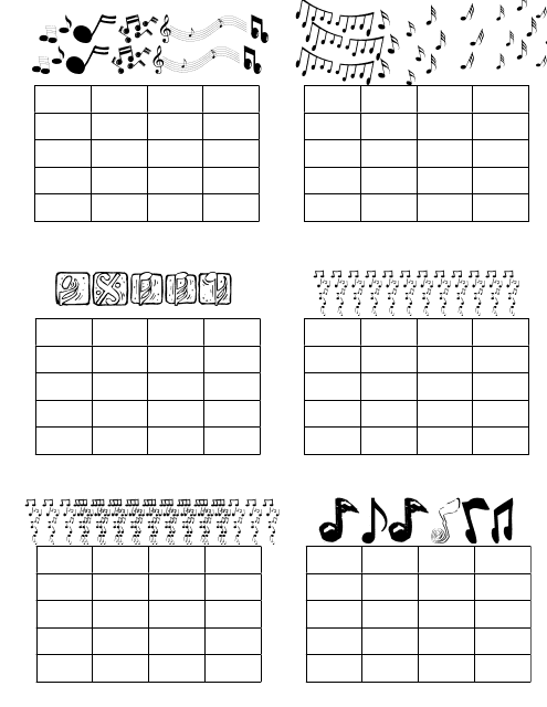 Musical Practice Chart Template
