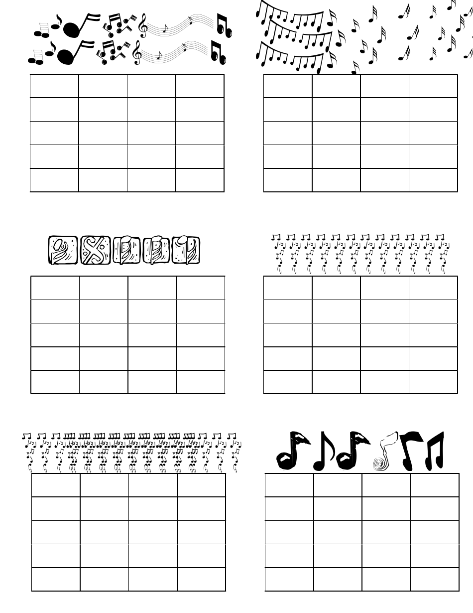 Musical Practice Chart Template Download Printable PDF | Templateroller