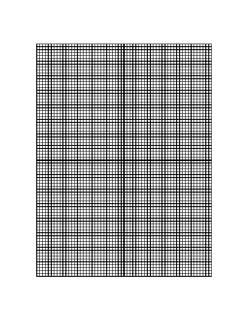 10 Lines/Inch Graph Paper With Centered X-Y Axis