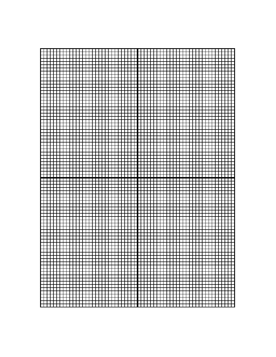 10 Lines/ Inch Graph Paper with Centered X-Y Axis - Image Preview