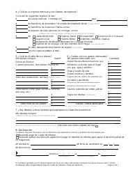 Declaracion Sobre Incapacidad De Pago De Costas De Tribunal Y Fianza De Apelacion - Texas (Spanish), Page 2
